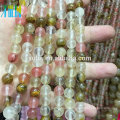 Natural Cherry Mix Quartz cubic zirconia gemstone beads for bracelet